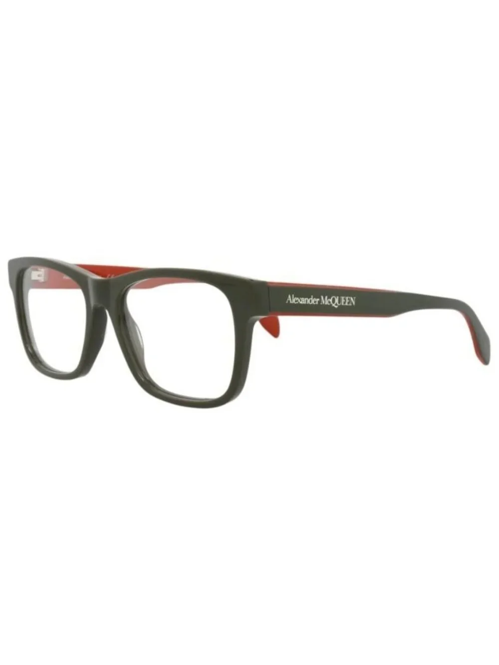 New Alexander McQueen Mens Square/Rectangle Green Green Transparent Fashion Desi